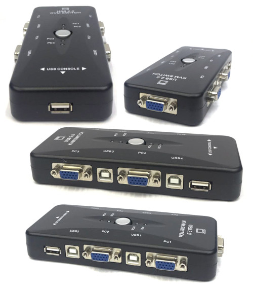 4 Port USB KVM Switch